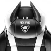 Customized Diablo Chairs Headrest Black-White kaina