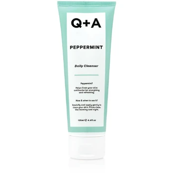 Q+A Peppermint Daily Cleanser Kasdienis veido prausiklis, 125 ml