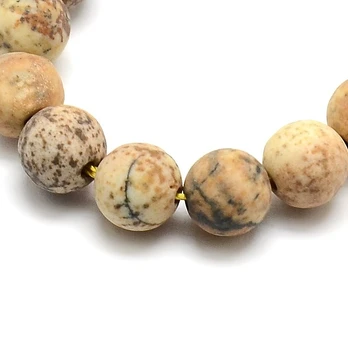Jaspio karoliukų gija 6 mm