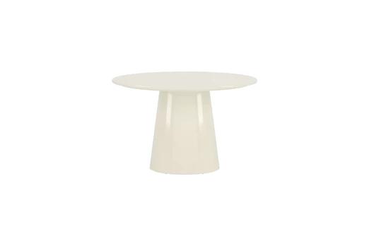 Lanzo Dining Table ø120 - Glossy Beige