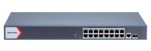 18 prievadų, 16 PoE prievadų komutatorius Hikvision DS-3E1518P-EI/M