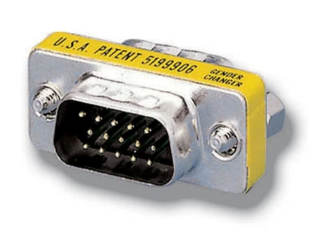 Adapteris AV Equip D-Sub (VGA) - D-Sub (VGA) geltona (124320)