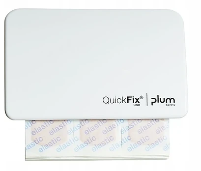 Plum Dozatorius PLUM QuickFix Uno su elastingų pleistrų įdėklu 45 vnt., baltas