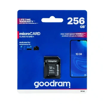 Atminties kortelė Goodram M1AA microSD 256GB 100MB/s UHS-I Class 10