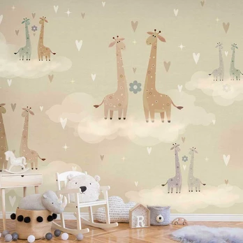 Artgeist Fototapetas - Giraffes in Love