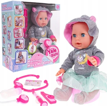 Lėlė - kūdikis su priedais Yale Baby, 35 cm