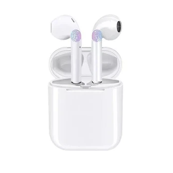 Belaidės „Bluetooth“ ausinės „i11 TWS“ su įkrovimo dėklu, baltos