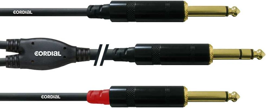 Cordial 6,3 mm - 2 x 6,3 mm garso laidas, 90 cm