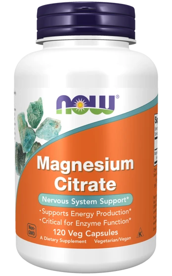 Now Magnesium Citrate - 120 veg. kaps.