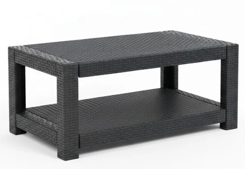 Rotango sodo stalas 93x56x38 cm, pilkas