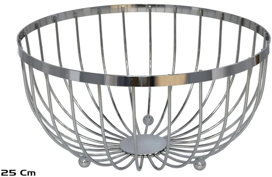 Metalinis vaisių dubuo, 25.00 x 25.00 x 13.00, KITCHEN&GO