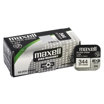 Maxell 344 (SR1136SW) baterijos 10 vnt.