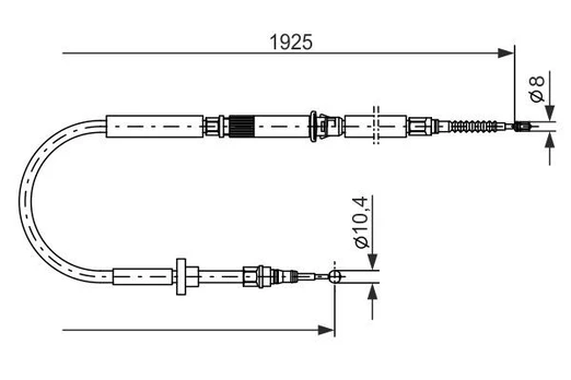 Trosas, stovėjimo stabdys BOSCH 1 987 477 959