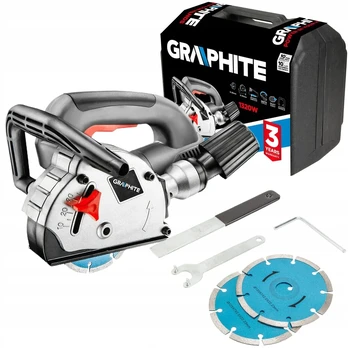 Graphite elektrinis betono frezeris 1320w lagaminas + 2 diskai