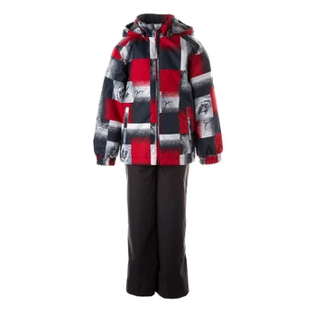 Huppa YOKO, red pattern/ dark gray