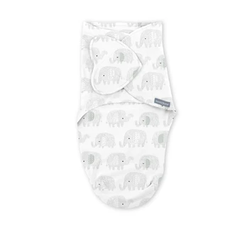 INGENUITY vystyklas SWADDLEME Scribble Elephant, 0 - 3 mėn., WHITE/GREY, 17261