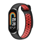 Beline dirželis Mi Band 8 design juoda-raudona |juodas-red kaina