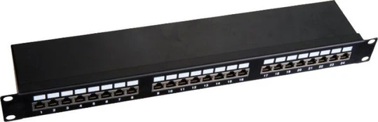Q Lantec Patchpanel STP Cat.6 19 colių 1U 24xRJ45 LSA