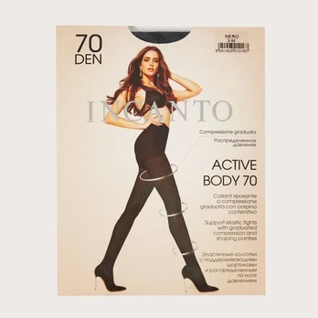 Moteriškos pėdkelnės ACTIVE BODY 70 DEN, 2 dydis, spalva NERO
