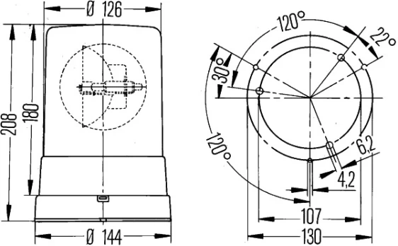 besisukantis švyturėlis 2RL004 957-111