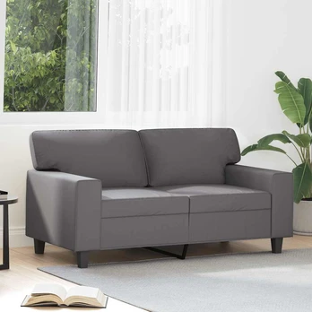 Dvivietė sofa, pilkos spalvos, 120cm, dirbtinė oda