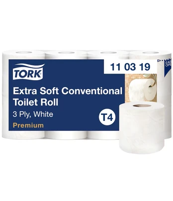 Tualetinis popierius rulonėliais Tork Premium Extra Soft T4, 3sl.,