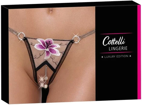 Cottelli lingerie String Flower S/M kelnaitės, stringai