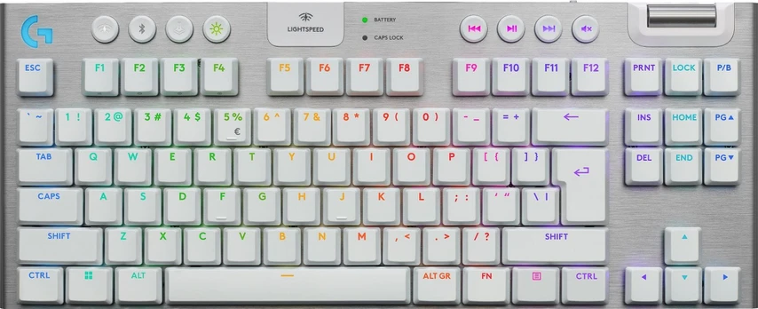 Logitech G915 X Lightspeed, TKL, tactile, US, balta - Belaidė klaviatūra