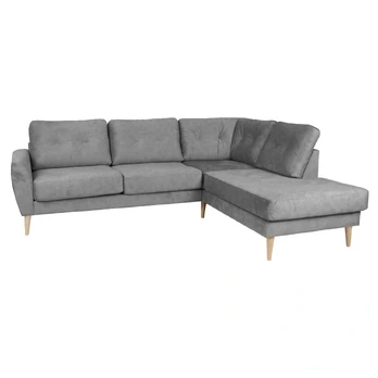 Kampinė sofa HEIVI RC, pilka