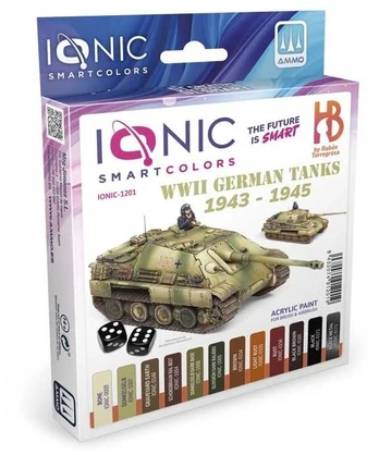 Ionic Smart Colors IONIC - Akrilinių dažų rinkinys WWII German Tanks 1943 - 45, 1201