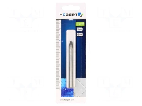 Drill bit | Ø: 8mm | L: 80mm | Drill Bit: for glass | 1pcs.