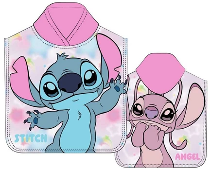 Disney Stitch & Angel microfibre poncho towel