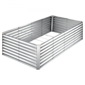 Pakeltas darželis, 240x120x62 cm, sidabrinė, metalinė lauko lysvė