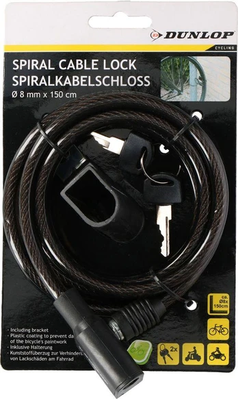 Dunlop spiralinė spyna 0,8x150cm