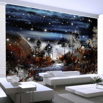 Artgeist Fototapetas - Night in the forest