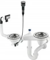Siphon for 1.5- and 2-bowl granite sink - Space-Saver kaina