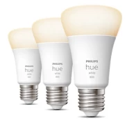 LED lemputė Philips Hue LED, A60, balta, E27, 9 W, 806 lm, 3 vnt. kaina
