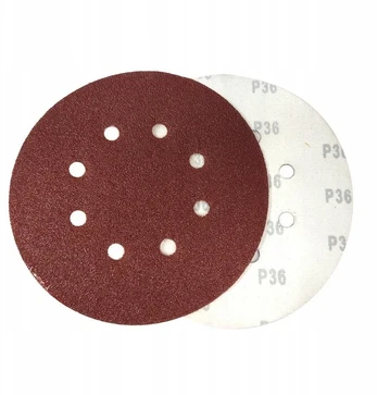 Šlifavimo popierius diskai su velcro 180mm Gr36 10vnt skylės
