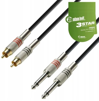 Adam Hall K3tpc audio kabelis 2x Rca - 2x Jack 1m