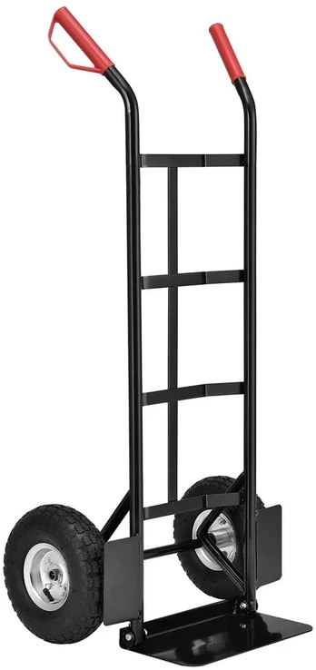 Juskys Sulankstomas vežimėlis Basic 118x44 cm juoda/raudona