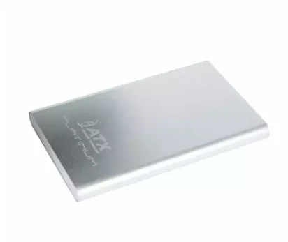ATX Platinum Power Bank 4600 mAh Universal Charger for devices 5V 1A + Micro USB Cable Silver