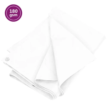 Tentas, baltos spalvos, 6x10m, 180g/m², HDPE