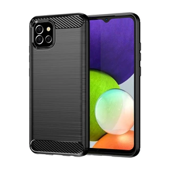 Dėklas Carbon Case Flexible Samsung A03S EU (166.5) Juodas