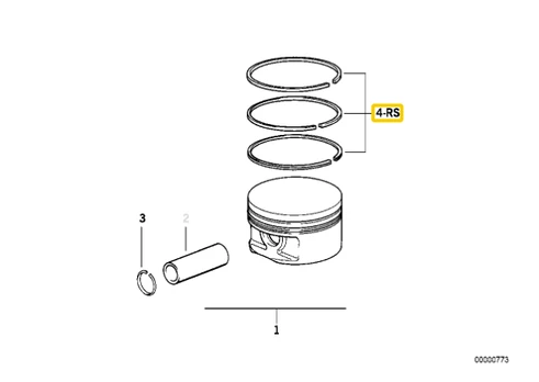 BMW E36 E46 Pistonu Žiedai Remonto Rinkinys Originalus 11251437064
