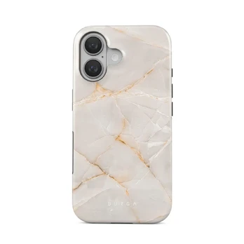 Vanilla Sand - Marble iPhone 16 Plus Case, Tough (MagSafe) / N/A