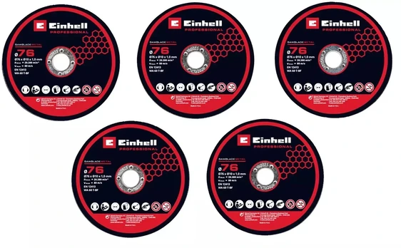Einhell Diskai 76 mm, 5 vnt. TP-CO 18/76-C