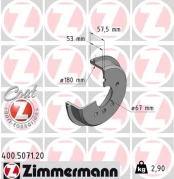 Stabdžių būgnas ZIMMERMANN 400.5071.20 kaina