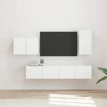 TV staliukas 4 pcs Balta