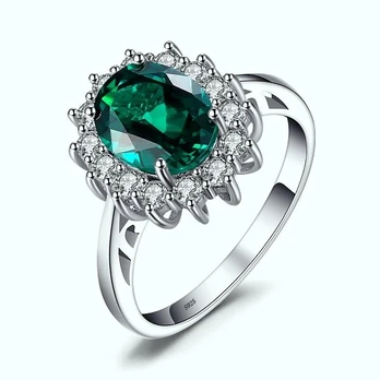 Sidabrinis žiedas Green Gem