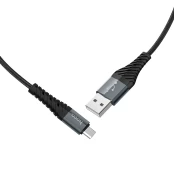 Cablu de Date USB-A la Micro-USB 12W, 2.4A, 1m - Hoco Cool Charging (X38) - Black kaina